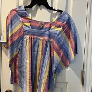Multi colored Batwing blouse